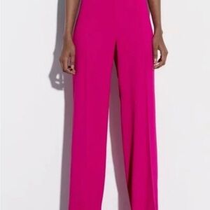 Zara Fuchsia Long Flowy Trousers